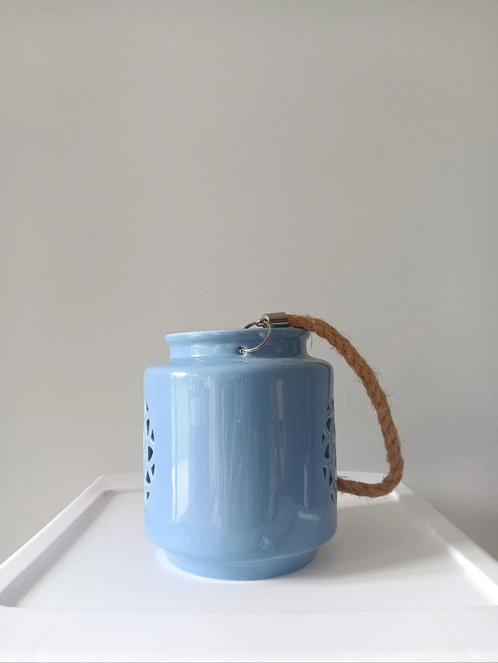 Outdoor Patio Candle Holder Lantern Ceramic 6